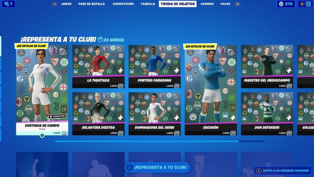 fortnite chapter 2 season 5 skins soccer set launch teams real clubs