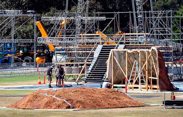 First images of the Thor Love and Thunder film set with Chris Hemsworth and Chris Pratt