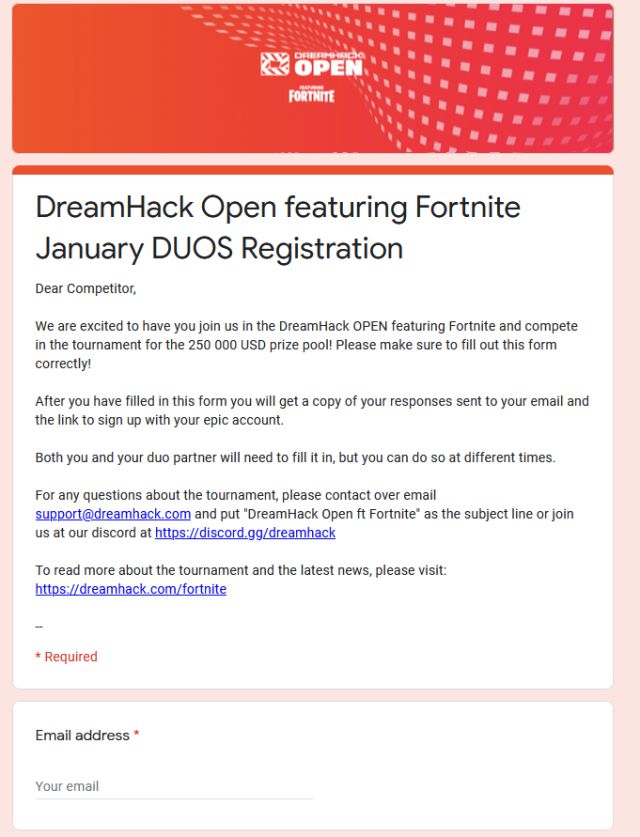 Fortnite Dreakhack Open