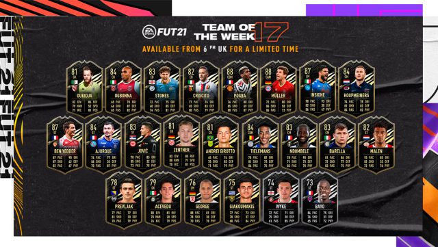 FUT FIFA 21 TOTW 17 featuring Pogba, Insigne and Müller now available