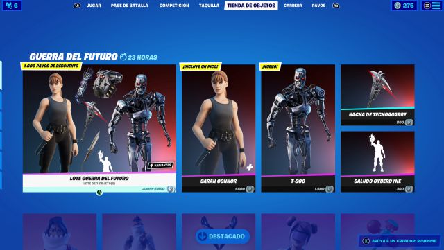 fortnite chapter 2 season 5 skins terminator t-800 sarah connor price contents
