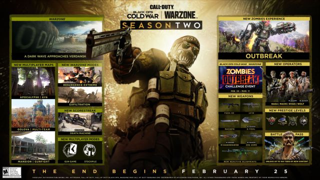 Call of Duty: Black Ops Cold War and Warzone Season 2 revealed contents ps5 ps4 xbox pc