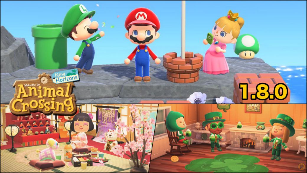 Animal Crossing: New Horizons is updated to version 1.8.0; super mario event