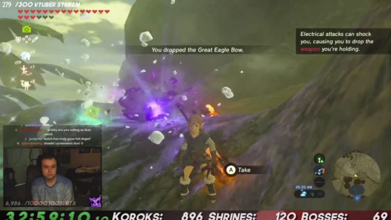 Complete Zelda: Breath of the Wild at 100% without taking damage; new record