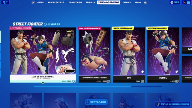 fortnite episode 2 season 5 street fighter skins skin ryu skin chun-li