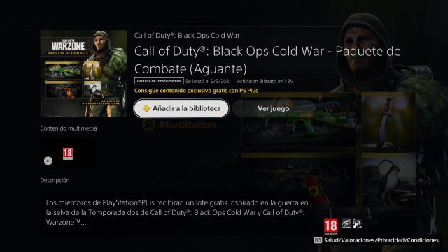 Call of Duty: Warzone and black ops cold war free combat pack ps plus