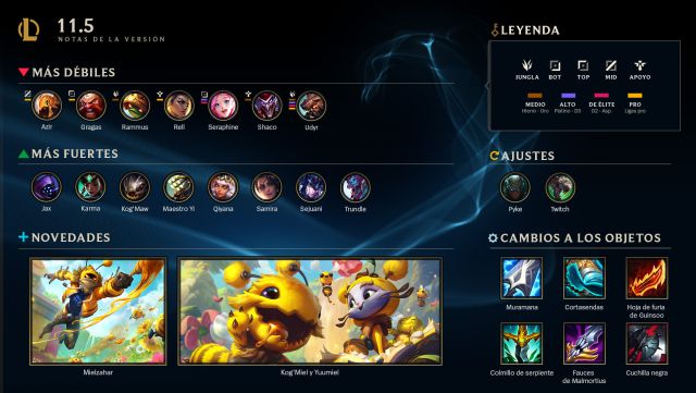 League of Legends patch 11.5 changes what's new PC Riot Games