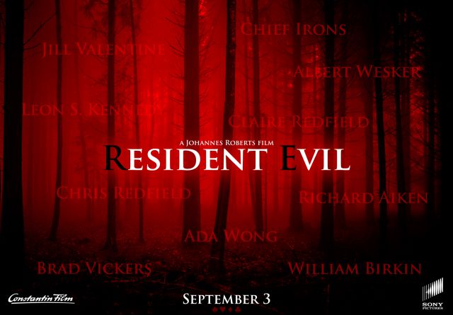 Resident Evil's new movie poster reveals the names of its protagonists