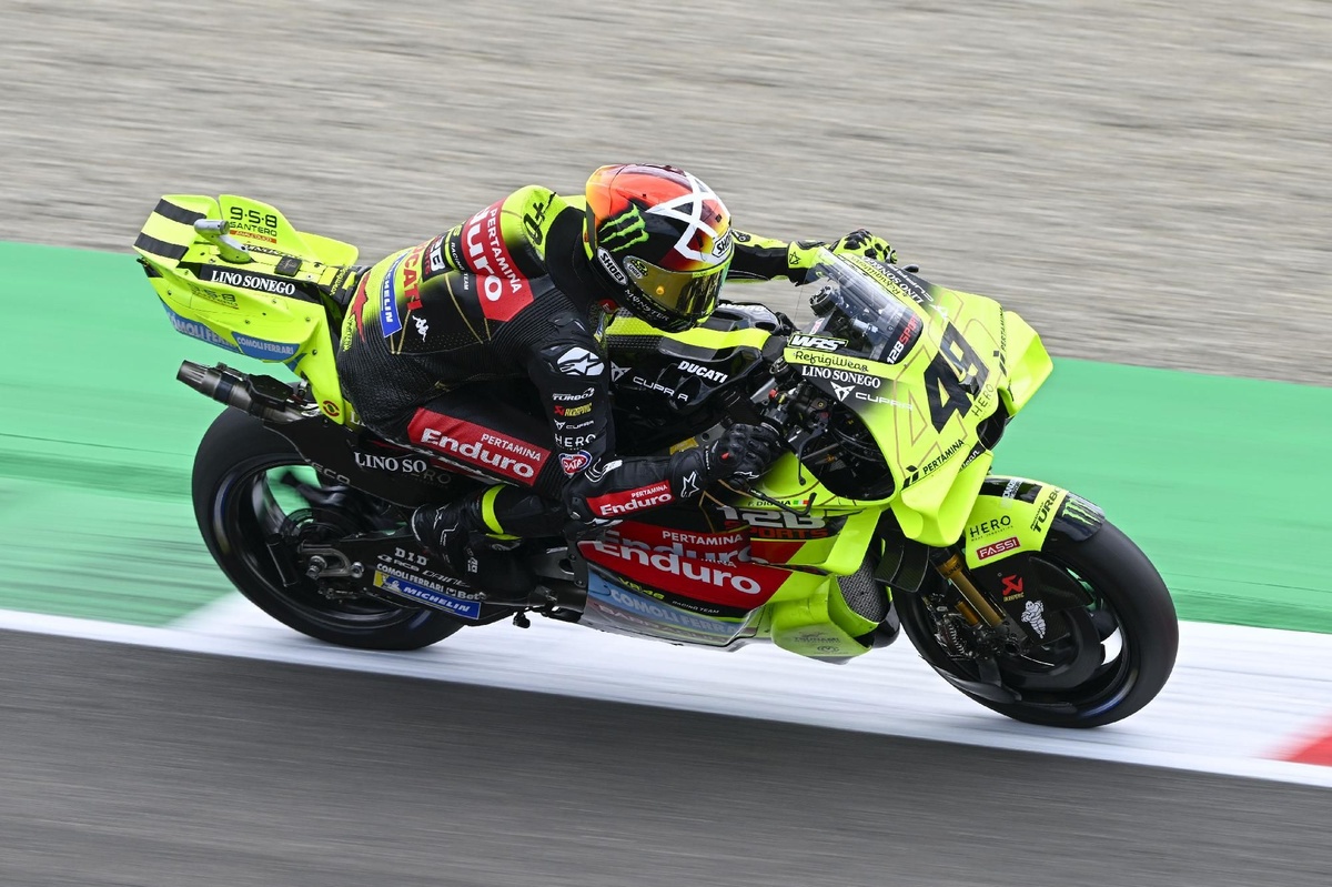 Fabio di Giannantonio leads Ducati in double‑red‑flagged MotoGP Italian GP practice