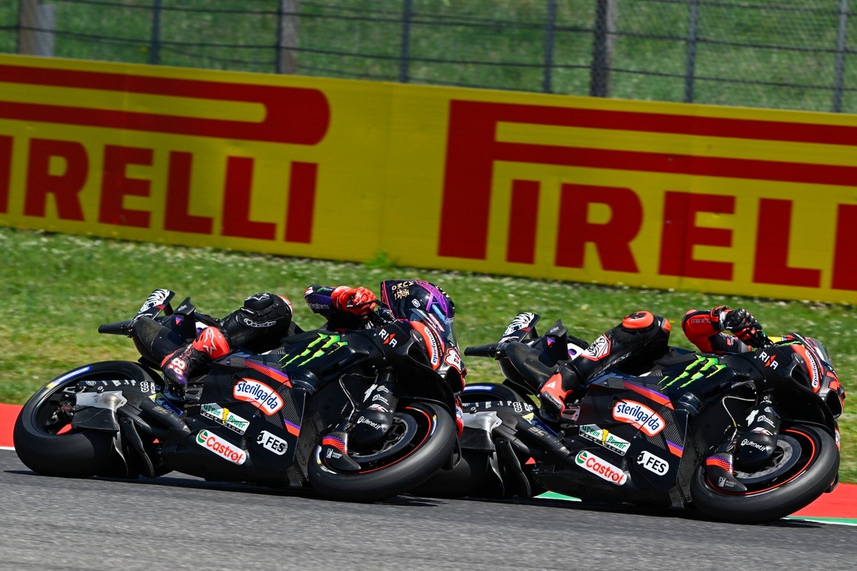 MotoGP Italian GP: Marco Bezzecchi leads emotional Aprilia 1-2