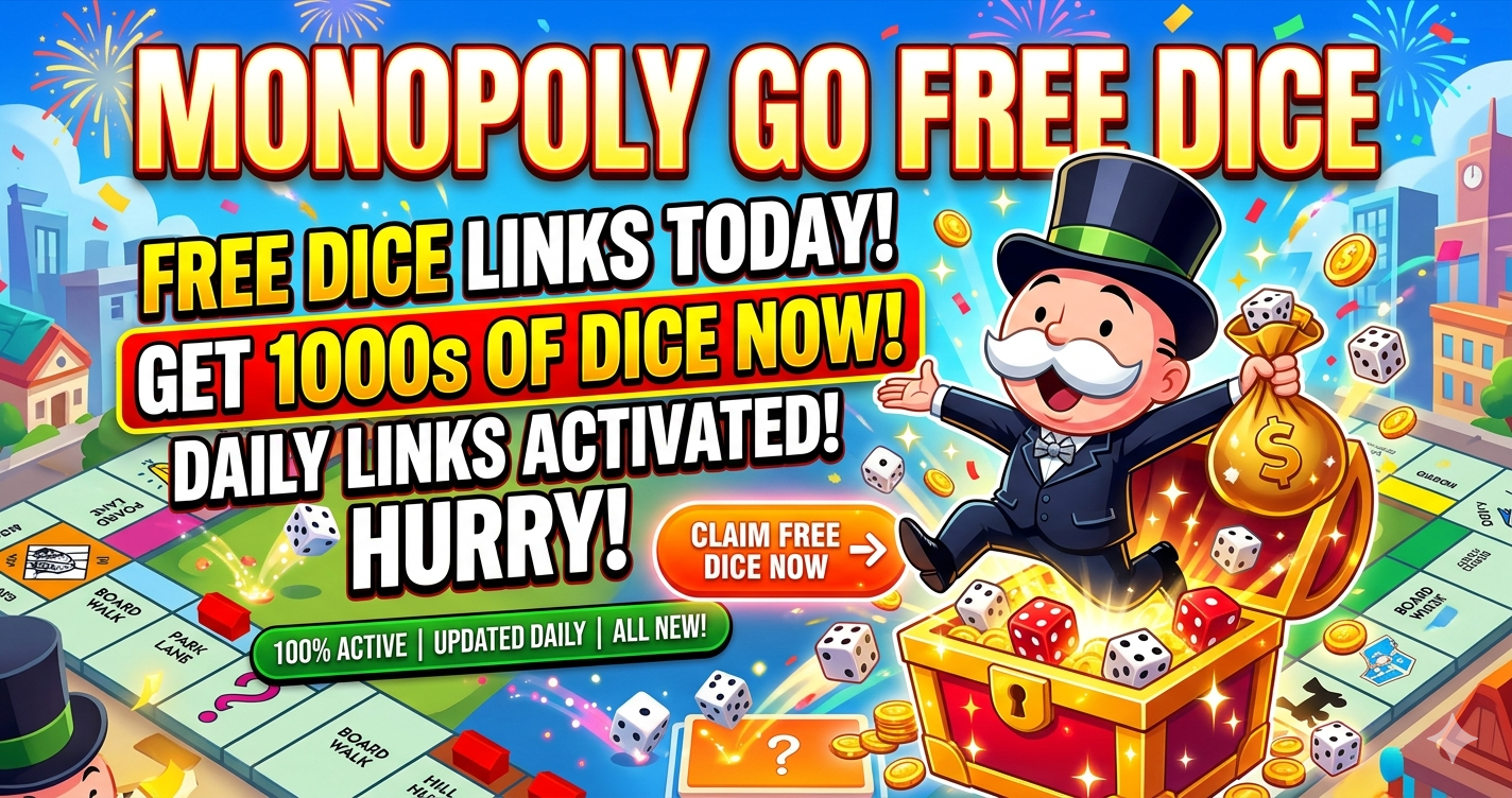 Monopoly Go Free Dice Links Today 2026 — All Active Links Updated Daily