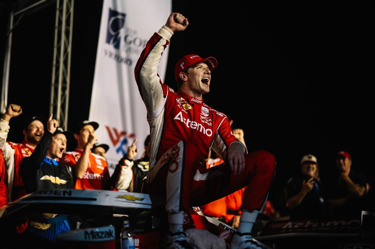 Josef Newgarden continues to ascend in IndyCar’s record books after “crazy” race at WWTR