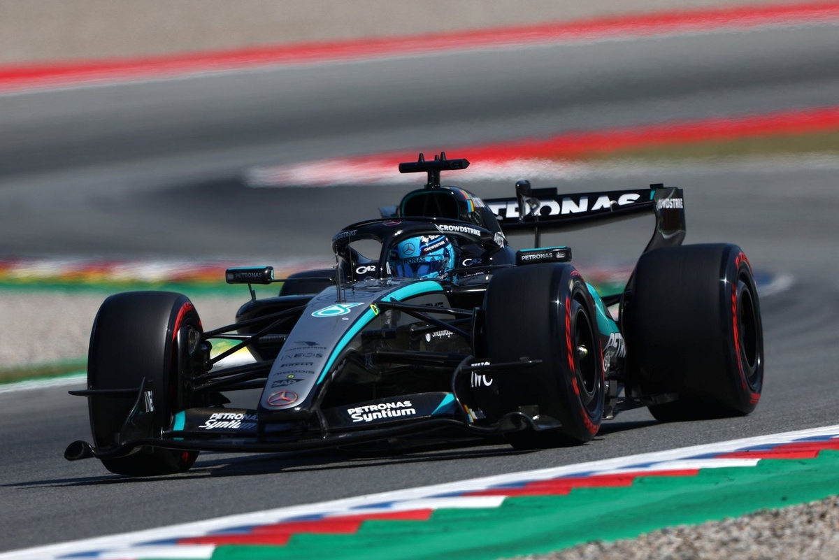 F1 Barcelona GP: George Russell beats Lewis Hamilton to pole as Charles Leclerc crashes