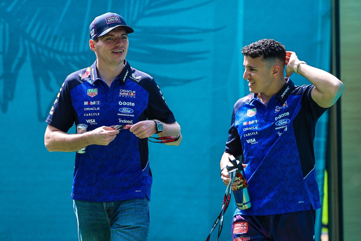 F1’s Max Verstappen & Isack Hadjar stir chaos in viral hotel prank video.