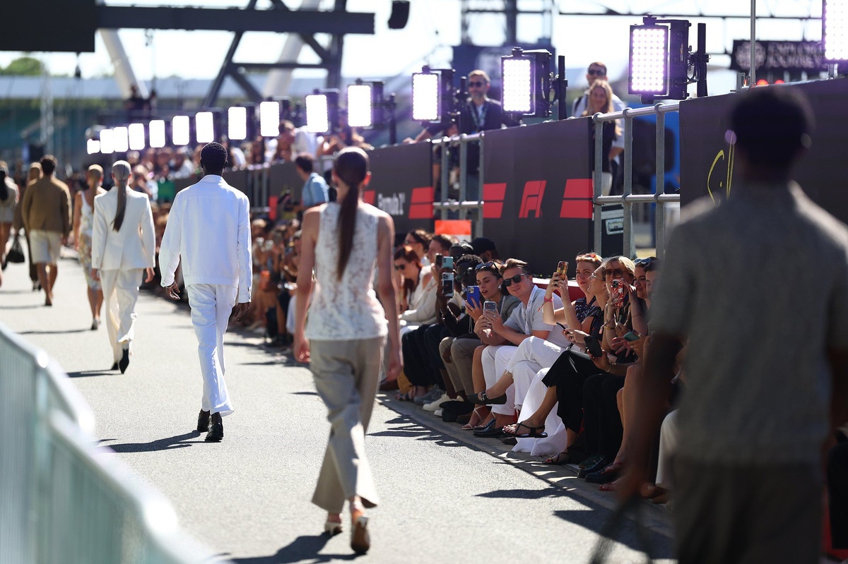 M&S transforms Silverstone pitlane into runway for first-ever fashion show ahead of F1 British GP